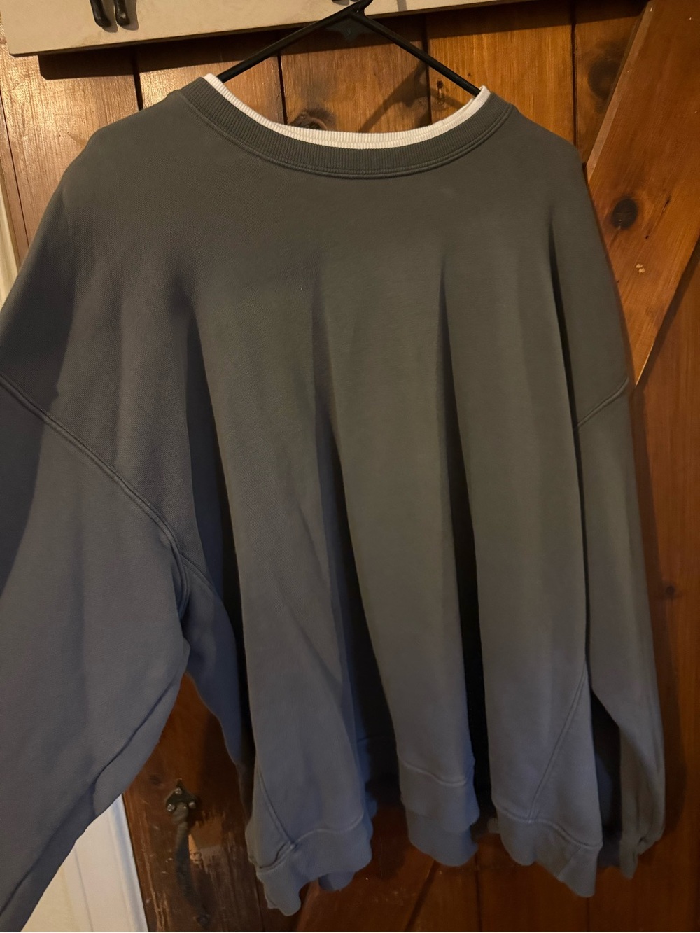 Daily Drills Women’sCrewneck Sweater - Charcoal Gray with White Trim